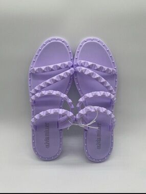 NEW Olivia Miller Lilac Studded Strappy Sandals 🚨🚨INK Stain SEE PICTURES